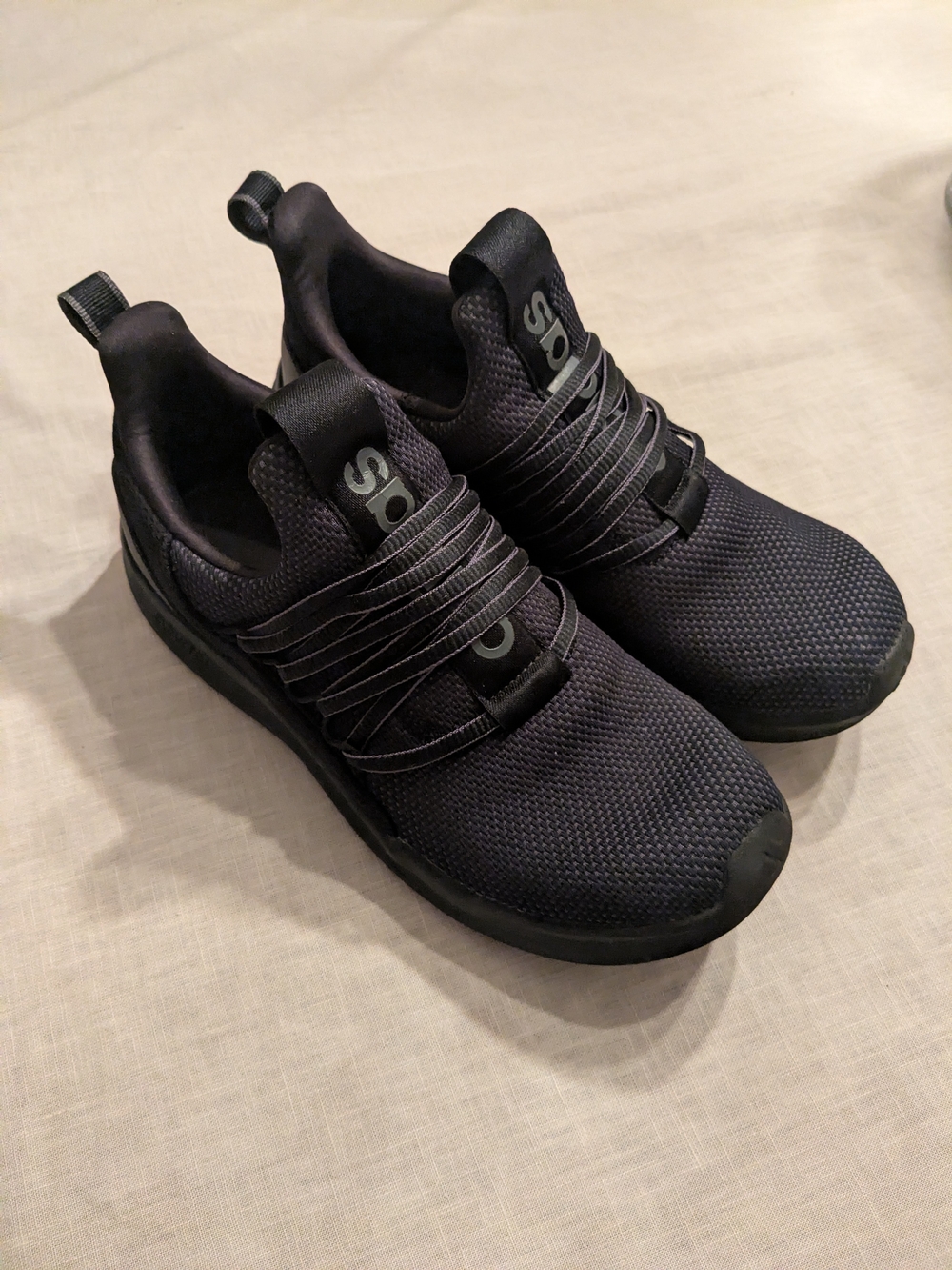 adidas Black Slip-On Knit Sneakers